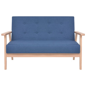 Ensemble de canapé 2 pcs Tissu bleu