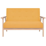 Ensemble de canapé 2 pcs Tissu jaune
