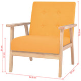 Ensemble de canapé 2 pcs Tissu jaune