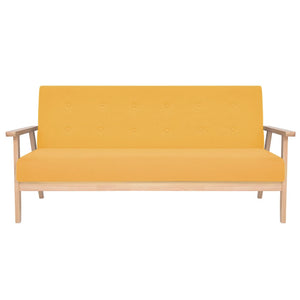 Ensemble de canapé 2 pcs Tissu jaune