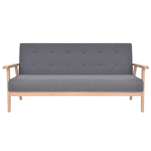 Jeu de canapé 2 pcs Tissu Gris foncé
