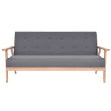 Jeu de canapé 2 pcs Tissu Gris foncé