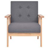 Jeu de canapé 2 pcs Tissu Gris foncé