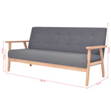 Jeu de canapé 2 pcs Tissu Gris foncé