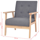 Jeu de canapé 2 pcs Tissu Gris foncé