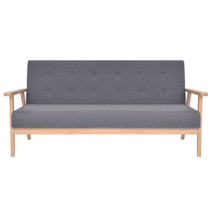 Ensemble de canapés 2 pcs Tissu Gris foncé