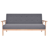 Ensemble de canapés 2 pcs Tissu Gris foncé