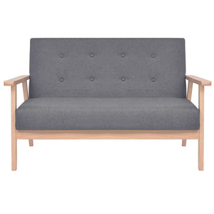 Ensemble de canapés 2 pcs Tissu Gris foncé