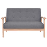 Ensemble de canapés 2 pcs Tissu Gris foncé