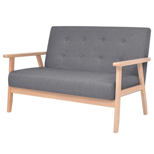 Ensemble de canapés 3 pcs Tissu Gris foncé