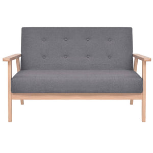 Ensemble de canapés 3 pcs Tissu Gris foncé