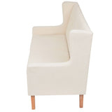Ensemble de canapés 3 pcs tissu blanc crème