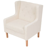 Ensemble de canapés 3 pcs tissu blanc crème