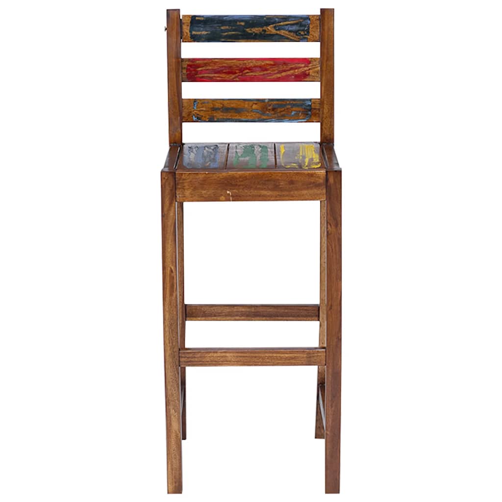 Tabourets de bar lot de 2 bois massif de récupération