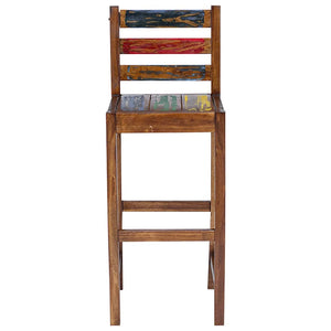 Tabourets de bar lot de 2 bois massif de récupération