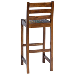 Tabourets de bar lot de 2 bois massif de récupération