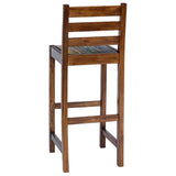 Tabourets de bar lot de 2 bois massif de récupération