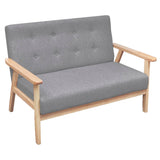Ensemble de canapés 2 pcs Tissu Gris clair