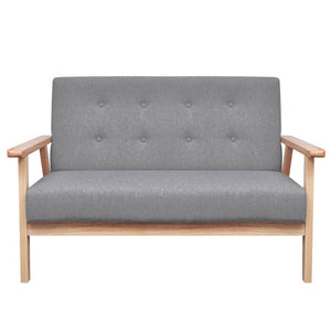 Ensemble de canapés 2 pcs Tissu Gris clair