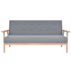 Ensemble de canapés 2 pcs Tissu Gris clair
