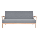 Ensemble de canapés 2 pcs Tissu Gris clair