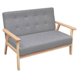 Ensemble de canapés 2 pcs Tissu Gris clair