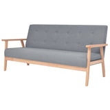 Ensemble de canapés 3 pcs Tissu Gris clair