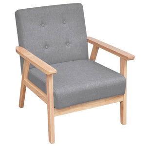 Ensemble de canapés 3 pcs Tissu Gris clair