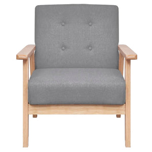 Ensemble de canapés 3 pcs Tissu Gris clair