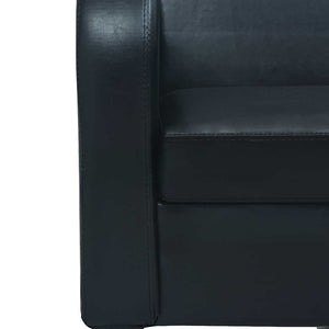 Ensemble de canapés 2 pcs cuir synthétique noir