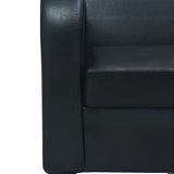 Ensemble de canapés 2 pcs cuir synthétique noir