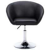 Chaises pivotantes de salle à manger 2 pcs Noir Similicuir