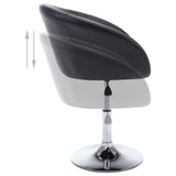 Chaises pivotantes de salle à manger 2 pcs Noir Similicuir