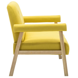 Canapé à 2 places Tissu Jaune