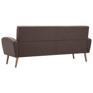 Canapé à 3 places Tissu Marron