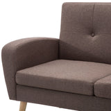 Canapé en forme de L revêtement en tissu 186x136x79 cm marron