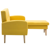 Canapé en forme de L revêtement en tissu 186x136x79 cm jaune