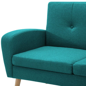 Canapé en forme de L revêtement en tissu 186x136x79 cm vert