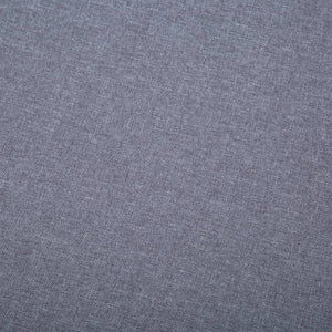 Canapé forme de L revêtement en tissu gris clair 186x136x79 cm