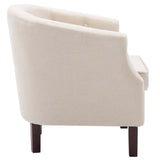 Fauteuil beige tissu