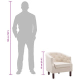 Fauteuil beige tissu