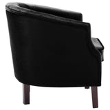 Fauteuil noir velours