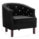 Fauteuil noir velours