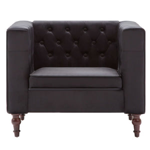 Fauteuil noir velours