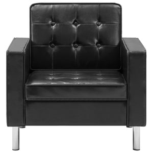 Fauteuil Noir 75x70x75 cm Similicuir