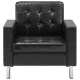 Fauteuil Noir 75x70x75 cm Similicuir