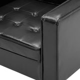 Fauteuil Noir 75x70x75 cm Similicuir