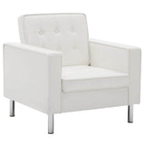 Fauteuil Blanc 75x70x75 cm Similicuir