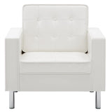 Fauteuil Blanc 75x70x75 cm Similicuir