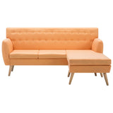 Canapé d'angle revêtement en tissu 171,5x138x81,5 cm orange
